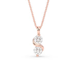 Load image into Gallery viewer, 2-stone-swirl-diamond-pendant-in-rose-gold-FDPD11481ANGLE1-NL-RG
