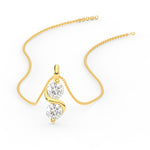 Load image into Gallery viewer, 2-stone-swirl-diamond-pendant-in-yellow-gold-FDPD11481-NL-YG
