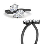 Load image into Gallery viewer, 2-stone-swirl-engagement-ring-in-black-gold-fd11559r-nl-bg
