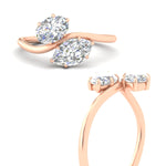 Load image into Gallery viewer, 2-stone-swirl-engagement-ring-in-rose-gold-fd11559r-nl-rg
