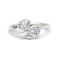 Thumbnail 5 - 2-stone-swirl-engagement-ring-in-white-gold-fd11559r-nl-wg1