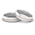 Thumbnail 3 - 2 Tone Gay Wedding Rings