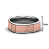 Load image into Gallery viewer, 2 Tone Gold Texture Square Band Ring