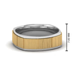 Load image into Gallery viewer, 2 Tone Gold Texture Square Band Ring
