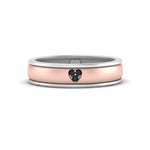 Load image into Gallery viewer, 2 Tone Heart Enamel Wedding Band
