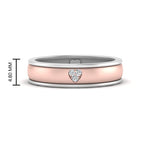 Load image into Gallery viewer, 2 Tone Heart Enamel Wedding Band
