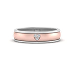 Load image into Gallery viewer, 2 Tone Heart Enamel Wedding Band
