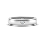 Load image into Gallery viewer, 2 Tone Heart Enamel Wedding Band
