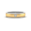 Load image into Gallery viewer, 2 Tone Heart Enamel Wedding Band
