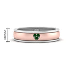 Load image into Gallery viewer, 2 Tone Heart Enamel Wedding Band
