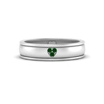 Load image into Gallery viewer, 2 Tone Heart Enamel Wedding Band
