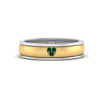 Load image into Gallery viewer, 2 Tone Heart Enamel Wedding Band
