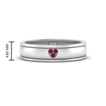 Load image into Gallery viewer, 2 Tone Heart Enamel Wedding Band
