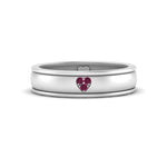 Load image into Gallery viewer, 2 Tone Heart Enamel Wedding Band
