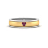 Load image into Gallery viewer, 2 Tone Heart Enamel Wedding Band