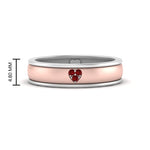 Load image into Gallery viewer, 2 Tone Heart Enamel Wedding Band
