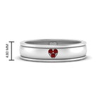 Load image into Gallery viewer, 2 Tone Heart Enamel Wedding Band
