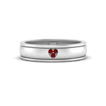 Load image into Gallery viewer, 2 Tone Heart Enamel Wedding Band
