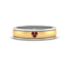 Load image into Gallery viewer, 2 Tone Heart Enamel Wedding Band