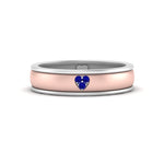 Load image into Gallery viewer, 2 Tone Heart Enamel Wedding Band
