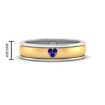 Load image into Gallery viewer, 2 Tone Heart Enamel Wedding Band
