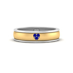 Load image into Gallery viewer, 2 Tone Heart Enamel Wedding Band
