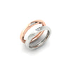 Load image into Gallery viewer, 2-tone-heart-promise-wedding-rings-in-rose-gold-FD11113B-NL-RG