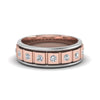 Load image into Gallery viewer, 2 Tone Mens Diamond Wedding Band