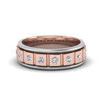 Load image into Gallery viewer, 2 Tone Mens Diamond Wedding Band
