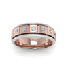 Load image into Gallery viewer, 2 Tone Mens Diamond Wedding Band