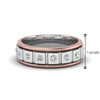 Load image into Gallery viewer, 2 Tone Mens Diamond Wedding Band