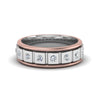 Load image into Gallery viewer, 2 Tone Mens Diamond Wedding Band