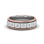 Load image into Gallery viewer, 2 Tone Mens Diamond Wedding Band
