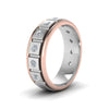 Load image into Gallery viewer, 2 Tone Mens Diamond Wedding Band