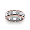 Load image into Gallery viewer, 2 Tone Mens Diamond Wedding Band