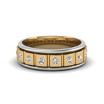 Load image into Gallery viewer, 2 Tone Mens Diamond Wedding Band
