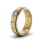 Load image into Gallery viewer, 2 Tone Mens Diamond Wedding Band
