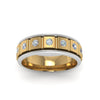 Load image into Gallery viewer, 2 Tone Mens Diamond Wedding Band