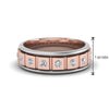 Load image into Gallery viewer, 2 Tone Mens Diamond Wedding Band