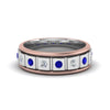 Load image into Gallery viewer, 2 Tone Mens Diamond Wedding Band