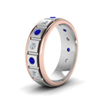 Load image into Gallery viewer, 2 Tone Mens Diamond Wedding Band
