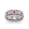 Load image into Gallery viewer, 2 Tone Mens Diamond Wedding Band