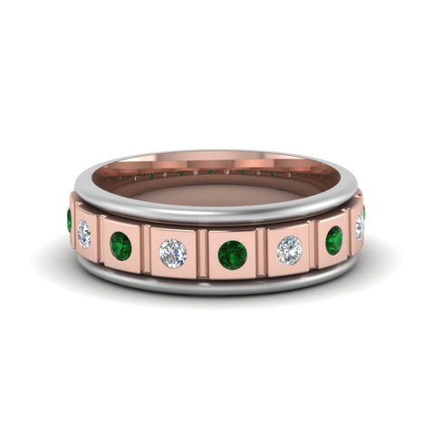 2-tone-mens-band-diamonds-with-emerald-in-14K-rose-gold-FDM8311BGEMGR-NL-RG.jpg