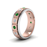 Load image into Gallery viewer, 2 Tone Mens Diamond Wedding Band
