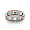 Load image into Gallery viewer, 2 Tone Mens Diamond Wedding Band
