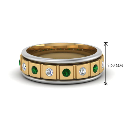 2-tone-mens-band-diamonds-with-emerald-in-14K-yellow-gold-FDM8311BGEMGR-NL-YG-HW.jpg