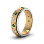 Load image into Gallery viewer, 2 Tone Mens Diamond Wedding Band
