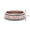 Load image into Gallery viewer, 2 Tone Mens Diamond Wedding Band