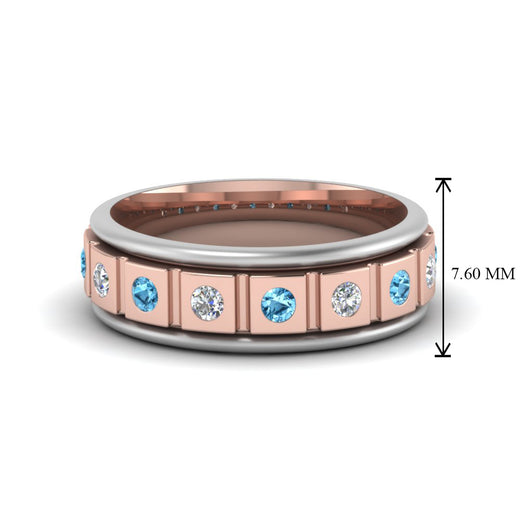 2 Tone Mens Diamond Wedding Band