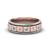 Load image into Gallery viewer, 2 Tone Mens Diamond Wedding Band